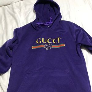 Gucci print sweatshirt with hoodie.